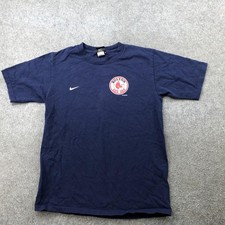 Vintage Boston Red Sox Shirt Boys Large Blue MLB Nike Schilling 38 Tee