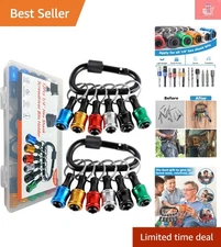 12PCS Lightweight Aluminum Hex Shank Bit Holders: Quick-Release Extension Bar