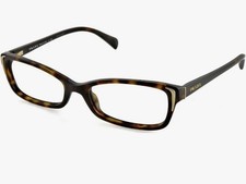 PRADA VPR12O 2AU-1O1 53mm Brown Havana Gold Cat Eye Eyeglasses Frames Italy Like