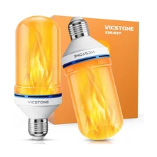 Vicstone Upgraded LED Flame Light Bulbs, 4-Mode Flickering Light Bulbs with U...