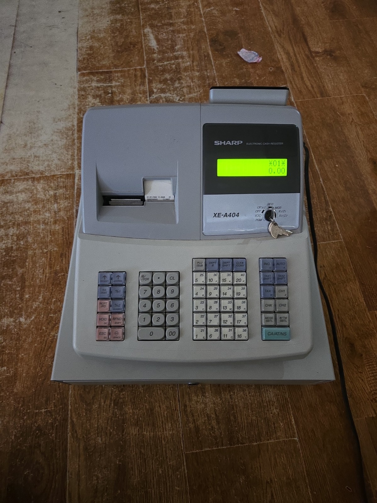 Sharp XE-A404 Cash Register w/ 4 Keys Thermal Printer Tested Working