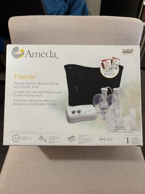 Ameda Finesse Double Electric Breast Pump With Dottie Tote New