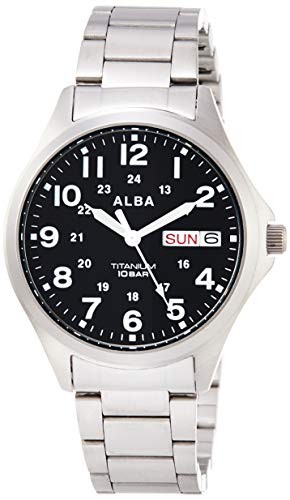 SEIKO Men's Watch AQPJ402 ALBA Quartz Titanium Waterproof in Box