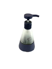 Cleancult Glass Hand Soap Dispenser 12oz Navy Blue Refillable Pump Bottle