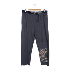 Ed Hardy Men's Size XXL Fits XL Charcoal Panther Serpent Pyjama Bottoms BNWT