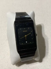 Rado 608.2816.8 Black/Gold Ceramic Scratchproof Men's 28mm Watch NEW BATTERY!!!