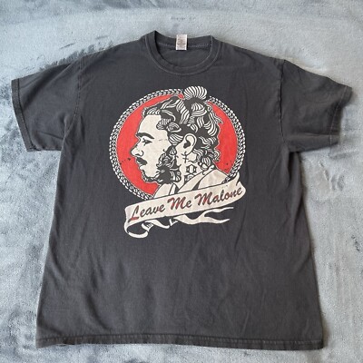 Post Malone  Leave Me Malone  Short Sleeve Black T-Shirt Large