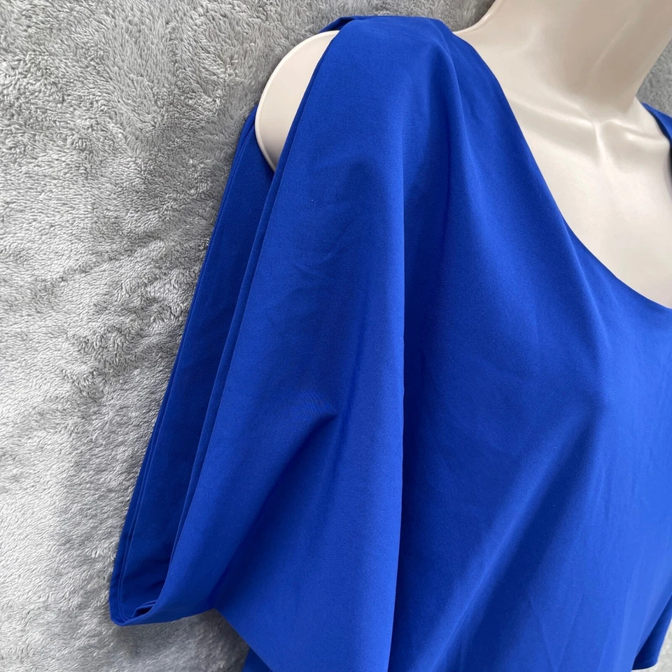 S.Y.L.K. Artsy синий платье искусства носить вечеринки авангард пеплум сексуальный мини размер L - Изображение 3 из 4