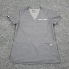 Figs Scrub Top Womens Extra Small Grey Casma Technical Collection Nurse RN