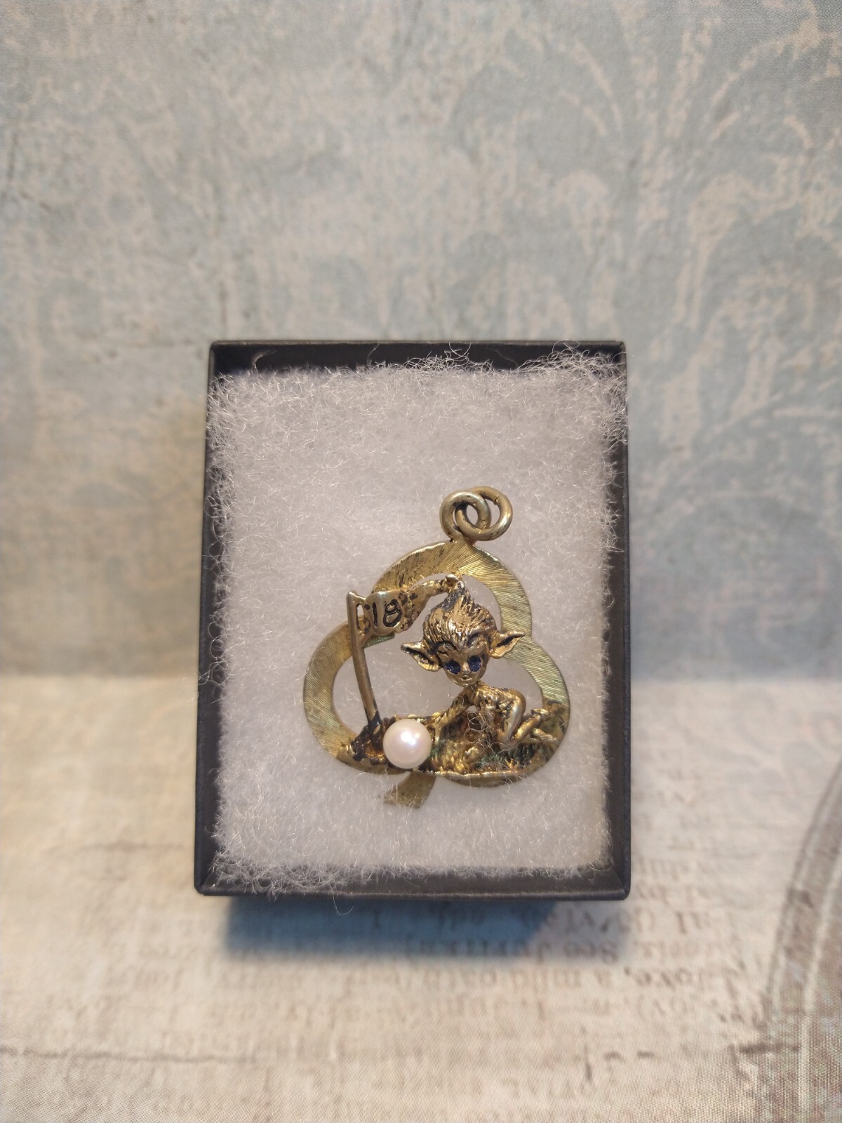 STERLING Silver Figural Pixie Elf IMP Golf Lucky … - image 2