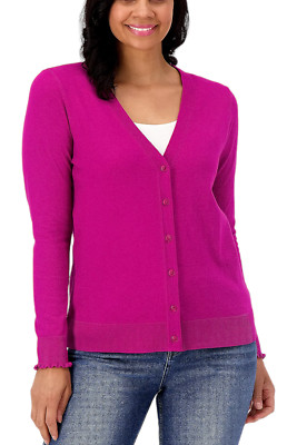 Candace Cameron Bure Surfside Button-Front V-Neck Cardigan Hot