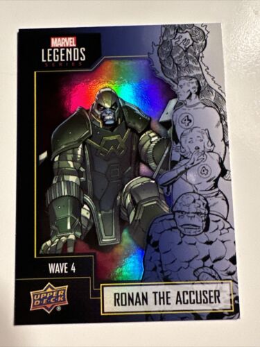 2021 Marvel Legends Series Wave 4 carte à collectionner 58 Ronan The Accuser FOIL Holo Neuf - Photo 1/2