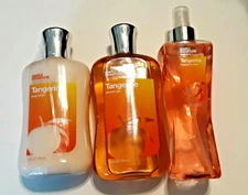 Bath Body Works Simply Signature Tangerine Fragrance Mist Lotion Shower Gel Set