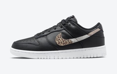 Nike Dunk Low SE ,,Leopard'' Animal Print Größe UK 5 EUR 38,5 (DD7099 001) SCHWARZ