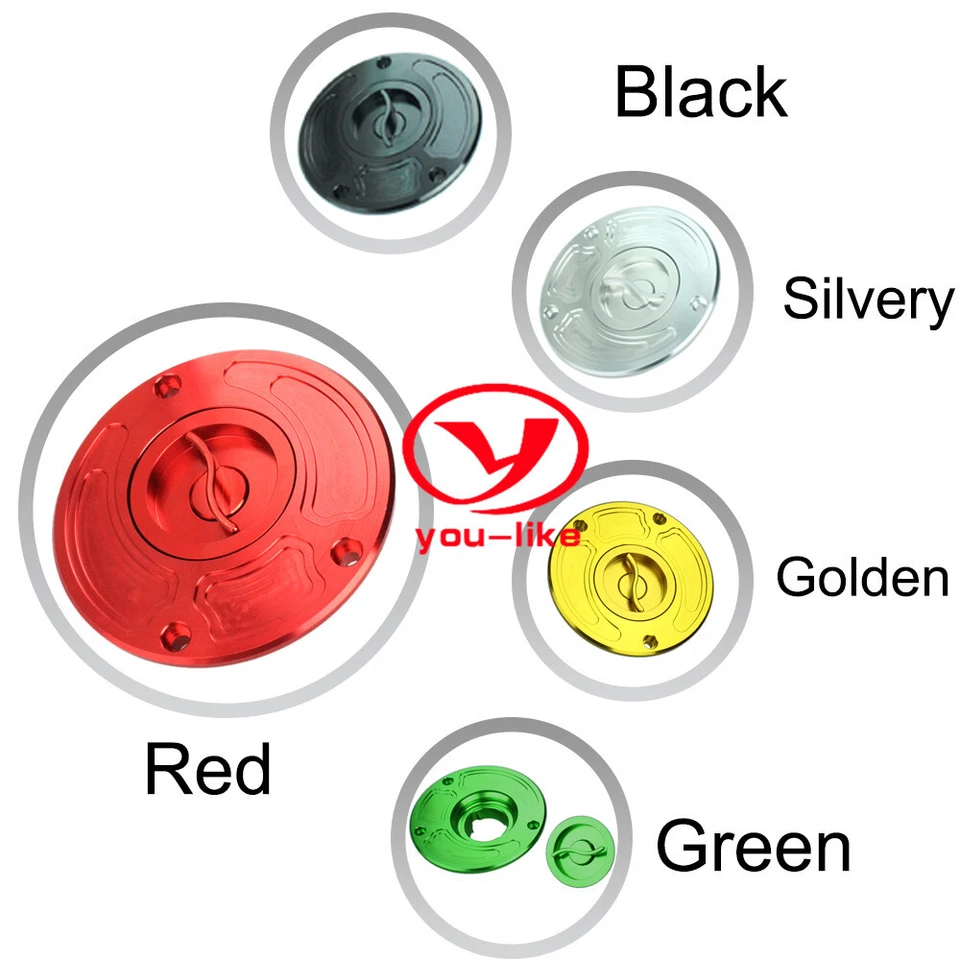 CNC Keyless Gas Fuel Tank Cap Cover For KAWASAKI Z1000 Z750 ZX-6R ZX10R ZX9R - Image 3 of 4