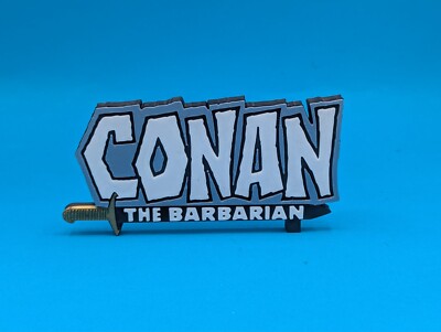 Conan (comic) V2 - 250mm wide - 3D Printed logo -  Desk or wall mount.
