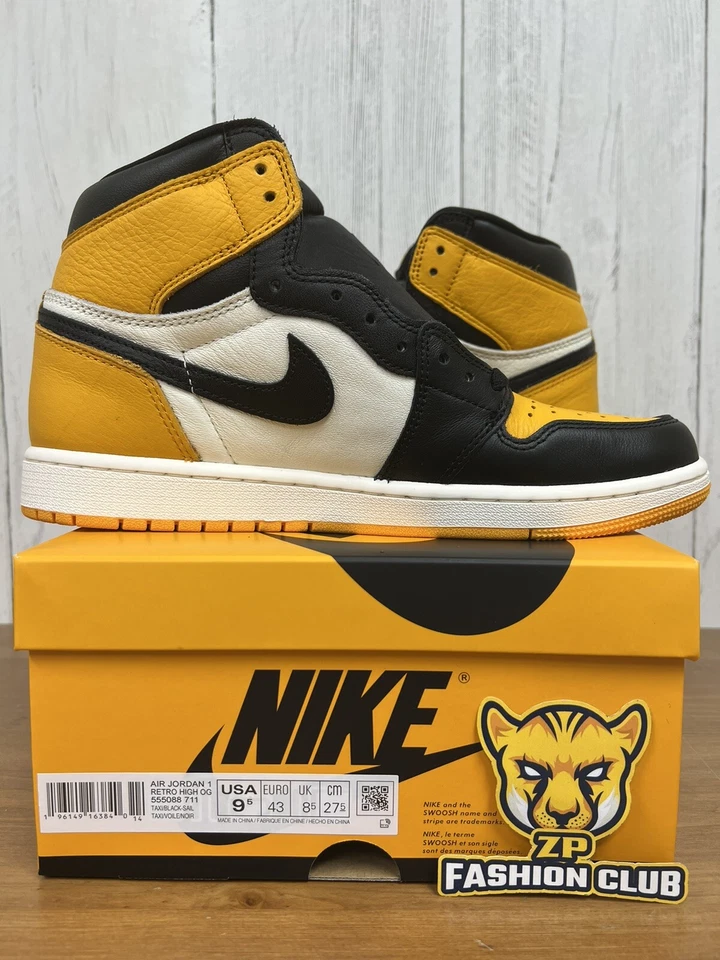 Air Jordan 1 ретро высоты OG такси желтый носок мужской 555088-711 GS 575441-711 - Изображение 4 из 4