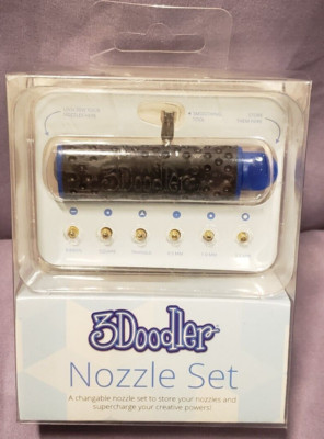 3Doodler 3D Printing Pen 6 Interchangeable Unique Nozzles Set. New