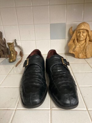 MONTICELLI Ostrich Leather Monk Strap Dress Shoes US Men’s Size 10.5 Brown Rare Monticelli | Shoes | Monticelli Ostrich Leather Oxfords  main image 4