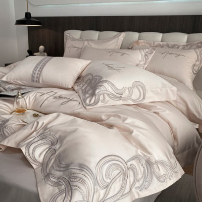 Luxury High Precision Soft Cotton Embroidery Bedding Set  Cover Bed Set Linen