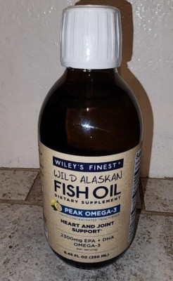 Wiley's Finest Wild Alaskan Lemon Fish Oil Peak EPA 2300mg 8.45fl.oz exp.7/2026
