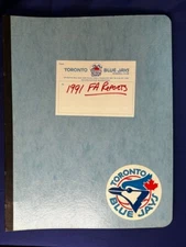 1991 Toronto Blue Jays Official Guide MLB Baseball Free Agent Reports Glanville