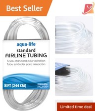 Standard 8ft Airline Tubing for Aquariums &ndash; Clear Plastic, Safe for Fish