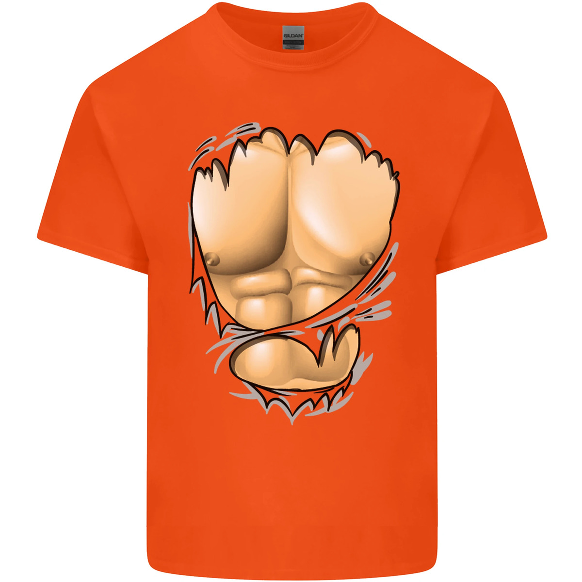 Gym Ripped Muscles Effect Kids T-Shirt Childrens