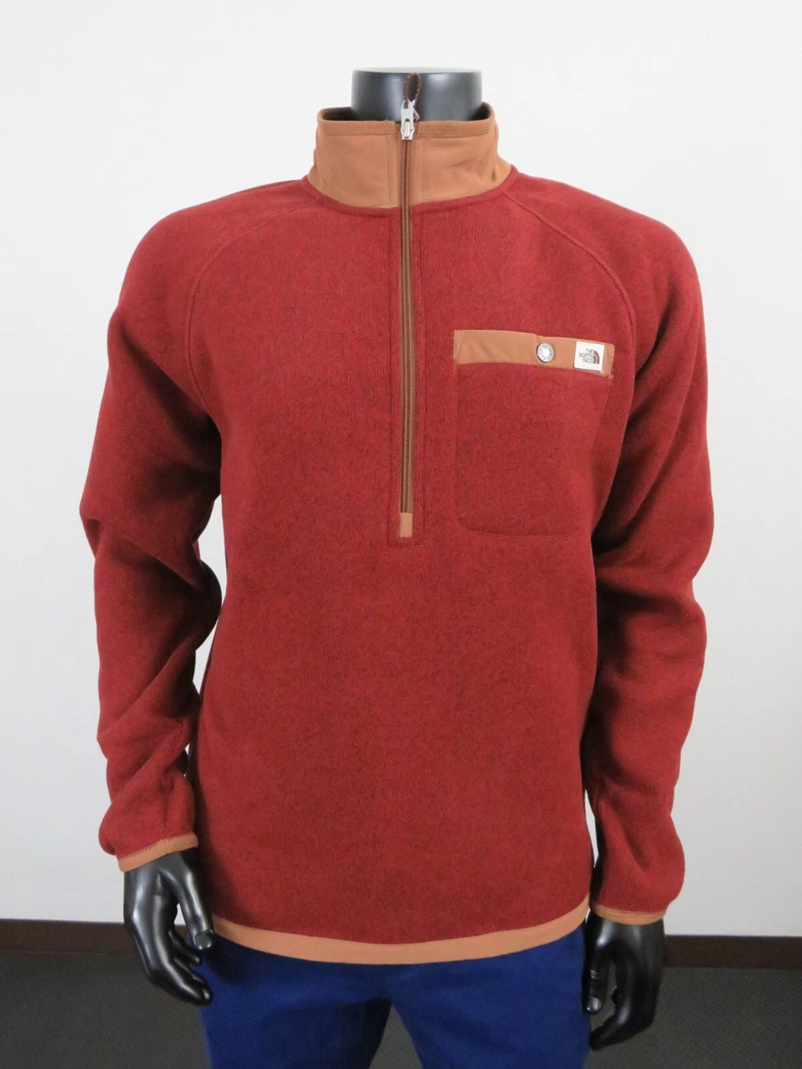 NWT Mens The North Face Gordon Lyons 1 4 Zip Pullover Fleece Sweater Jacket Red