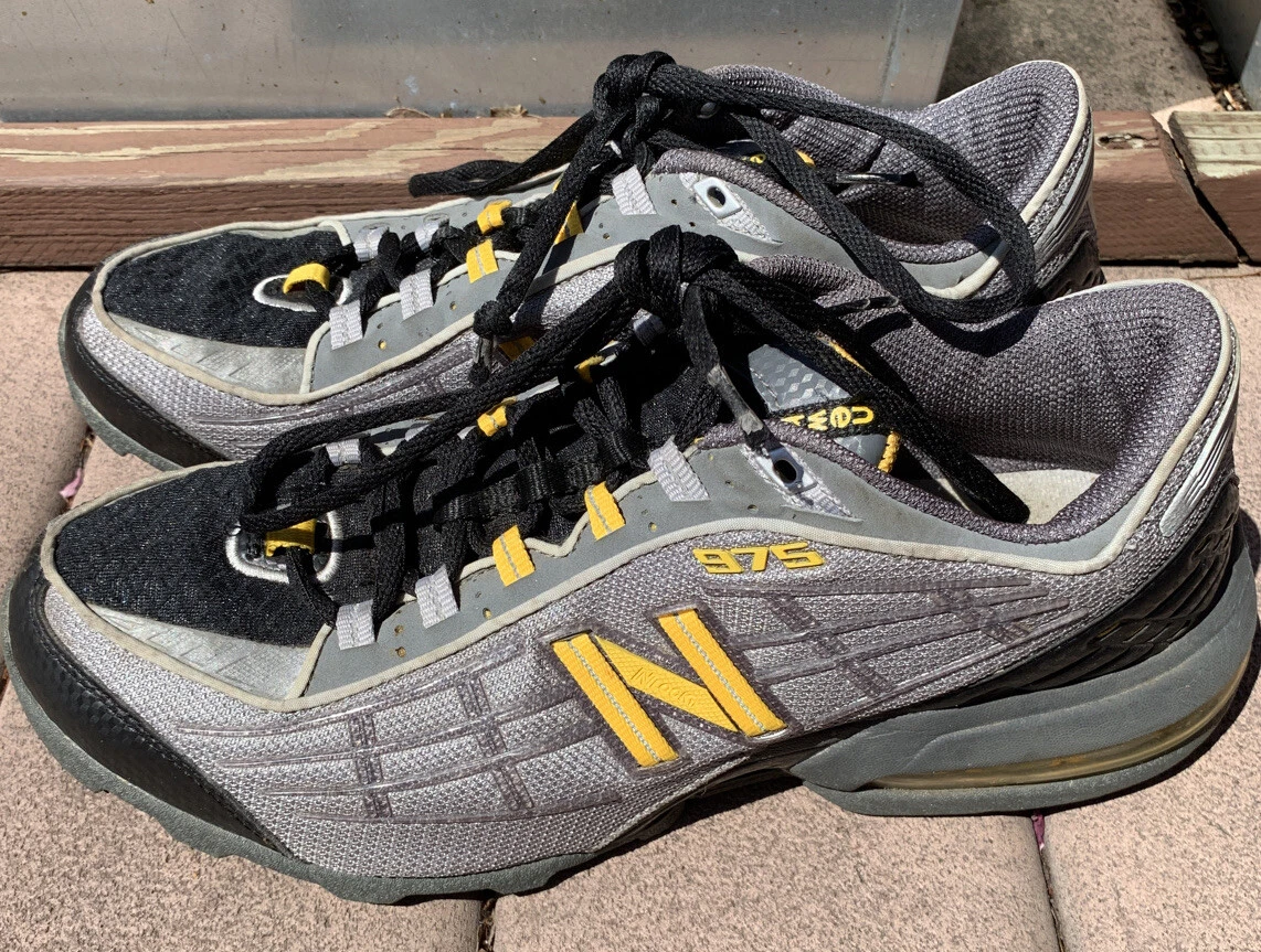 New Balance 975 Mens US 9.5 Grey Yellow Hiker Shoe
