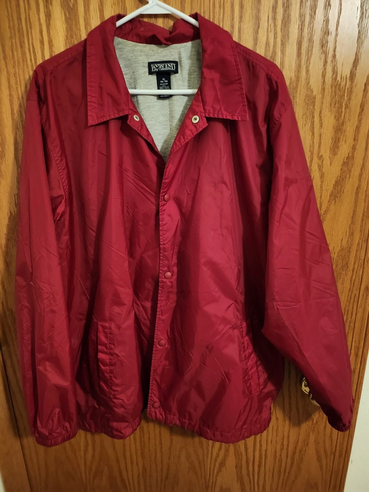 Lands' End Vintage 90's Outerwear Windbreaker Jacket Snap Up Men's XL