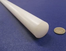Hdpe White Round Rod 1.25" Diameter x 72" Long