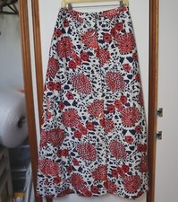 Vintage Vera Neumann Quilted Maxi Skirt Chrysanthemums - 14