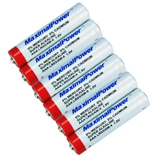 MaximalPower Super Alkaline Batteries LR03 / AM-4 AAA Lasts 140 Minutes (6PK)