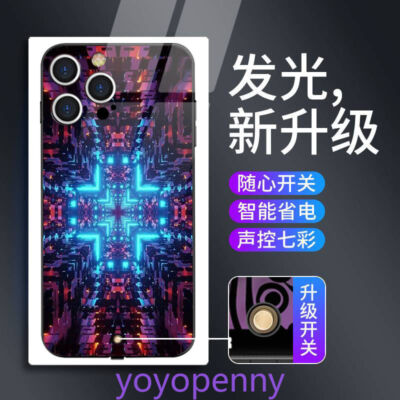 Virtual Space LED Induction Light up Phone Case for iPhone 14 15 16 17 Pro Max
