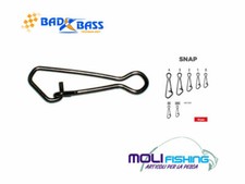 BAD BASS SNAP IN ACCIAIO MOSCHETTONE PESCA SURFCASTING BOLENTINO IN ACCIAIO