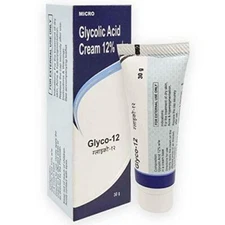 GLYCO 12 Glycolic Acid CREAM 12% Reduce Wrinkles Prevents Acne 30gm Free Shipp
