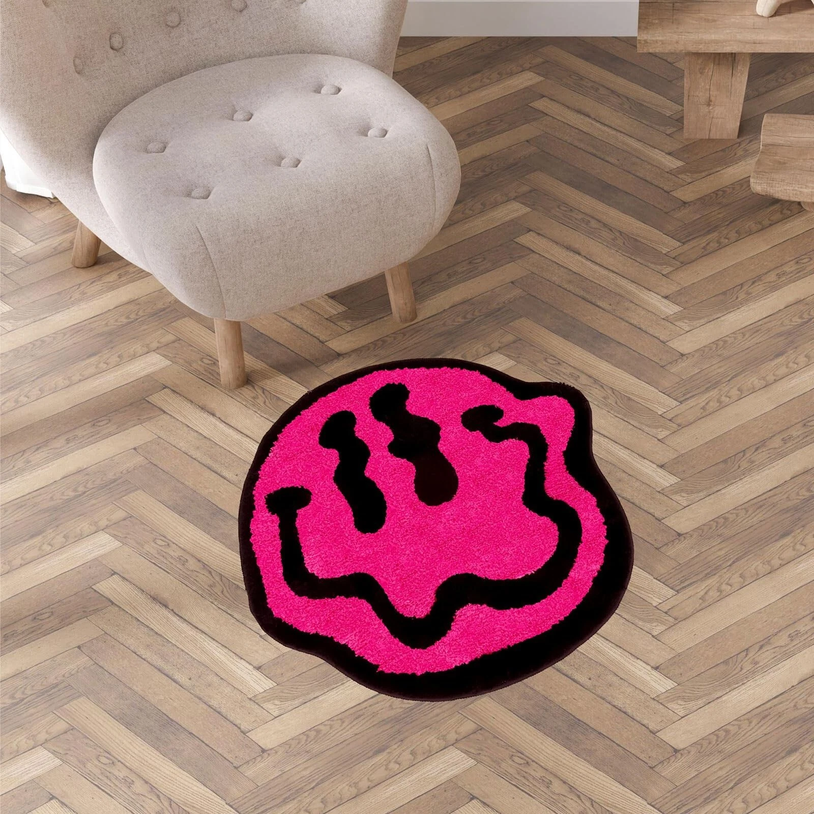 Whaline Smile Face Bath Rug - Thumbnail 3