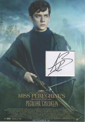 ASA BUTTERFIELD signiertes 12x8 Foto Display MISS PEREGRIN'S & MERLIN COA