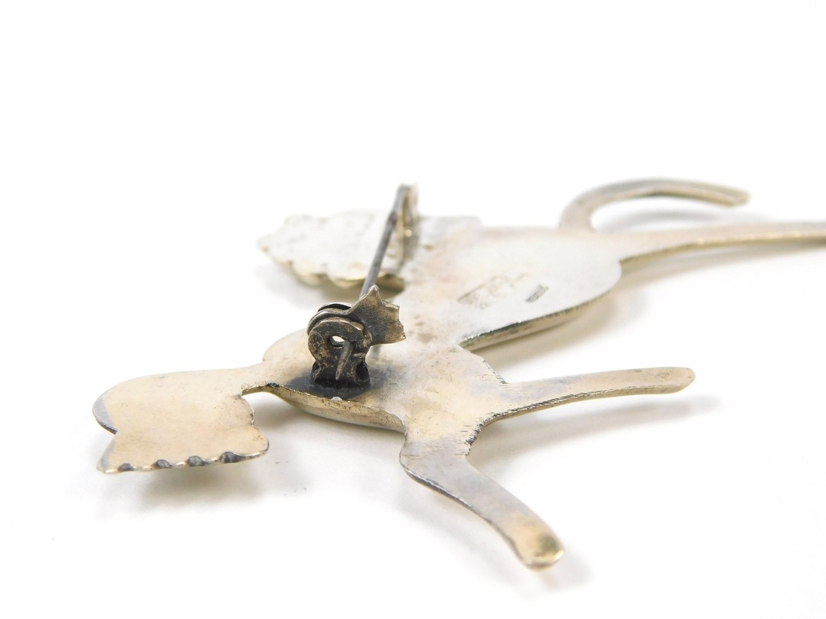 1940s Ave Juarez Mexico Casa Prieto Sterling Silver Large Horse Brooch Pin View 4
