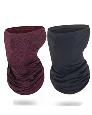 MAKACTUA Neck Gaiter Face Cover Herren Damen, Outdoor atmungsaktives Bandana dunkelgrau