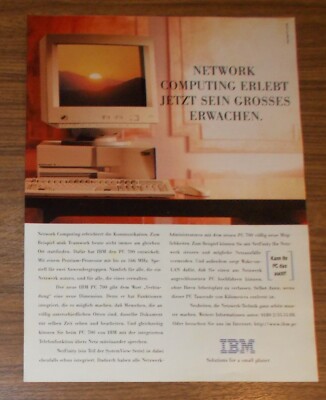 Seltene Werbung IBM PC 700 Personal Computer - Computer Networking 1996