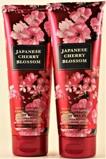 QTY 2 Bath & Body Works JAPANESE CHERRY BLOSSOM Body Cream Lotion Moisturizer 8z