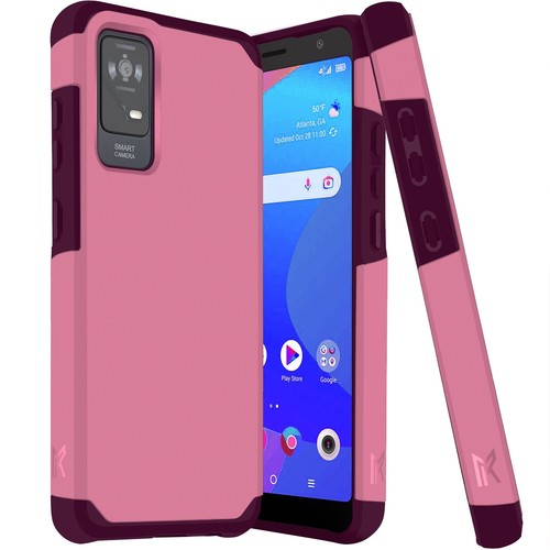 FOR TCL ION V T607DL Slim ShockProof Hybrid Case Phone Cover + Tempered Glass - Picture 19 of 42