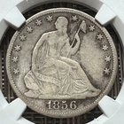 1856-O Seated Liberty half dollar, NGC VF details