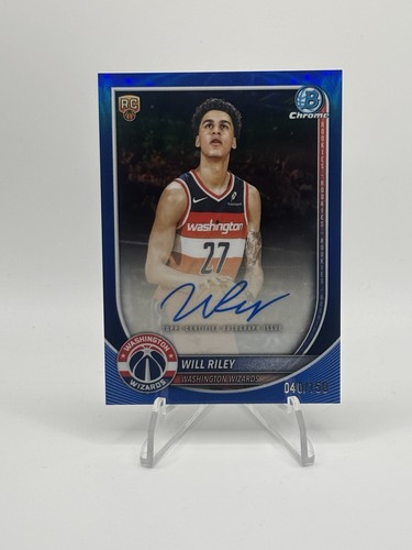2025-26 Bowman Chrome Autographs Will Riley #BCA-WR Blue Refractor /150 (AU, RC)