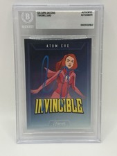 GILLIAN JACOBS SIGNED INVINCIBLE ATOM EVE KEEPSAKE TRADING CARD BECKETT COA AUTO