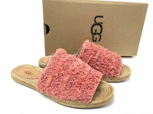 UGG Womens Edith Slide Yarn Fringe Sandal Shoe 1090849 Slip On Espadrille Size 8