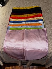 Lot of 13 Pocket Squares Scarf Handkerchief Silk Hand Rolled NWOT