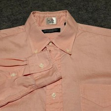 Vtg Gitman Bros Shirt Mens 16.5 34 Pink Oxford OCBD Preppy Ivy Trad USA Made